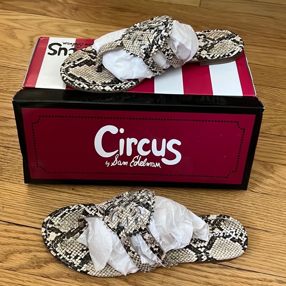 Sam Edelman circus snakeskin sandals